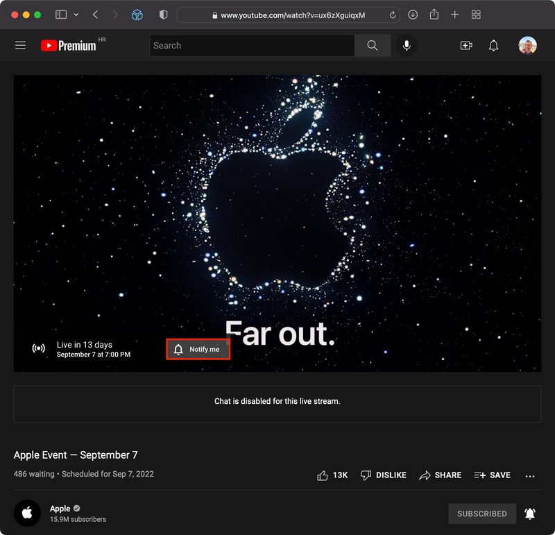Safari screenshot showing Apple