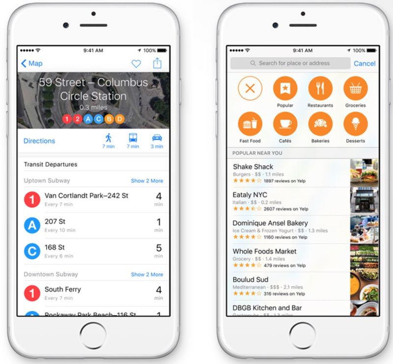 iOS 9 Apple Maps Nearby teaser 001