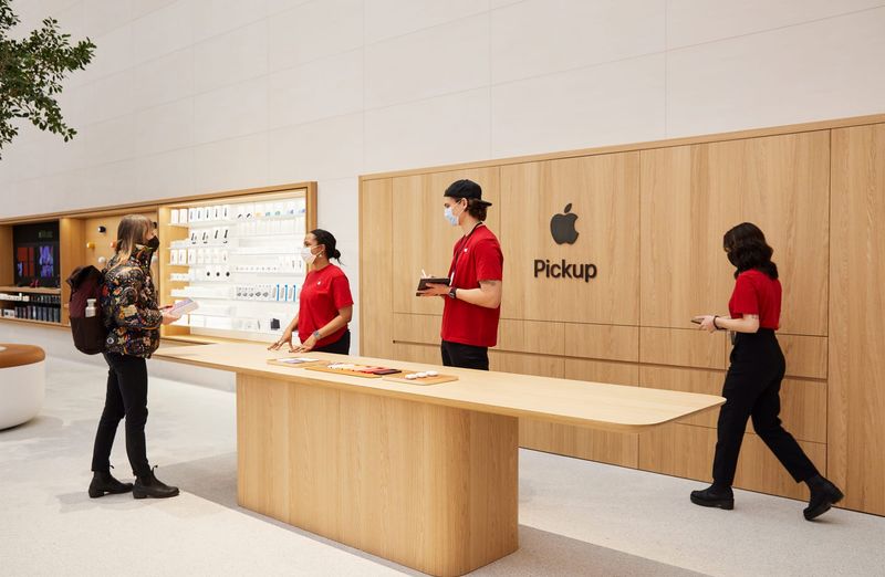 A photograph showing the Pickup section inside Apple
