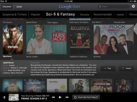 Google Fiber 1.0 for iOS (iPad screenshot 002)