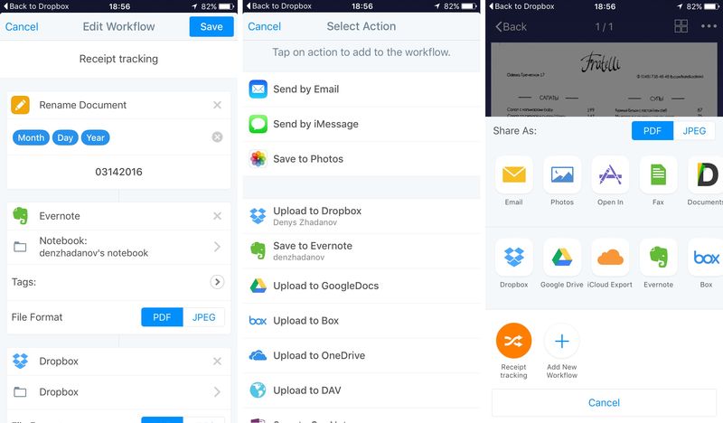 Readdle Scanner Pro 7.0 workflows iPhone screenshot 001