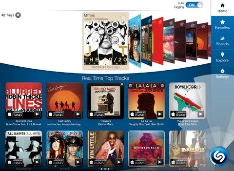 Shazam 6.0 for iOS (iPad screenshot 001)
