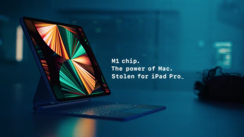 A still image grabbed from the closing scene of Apple