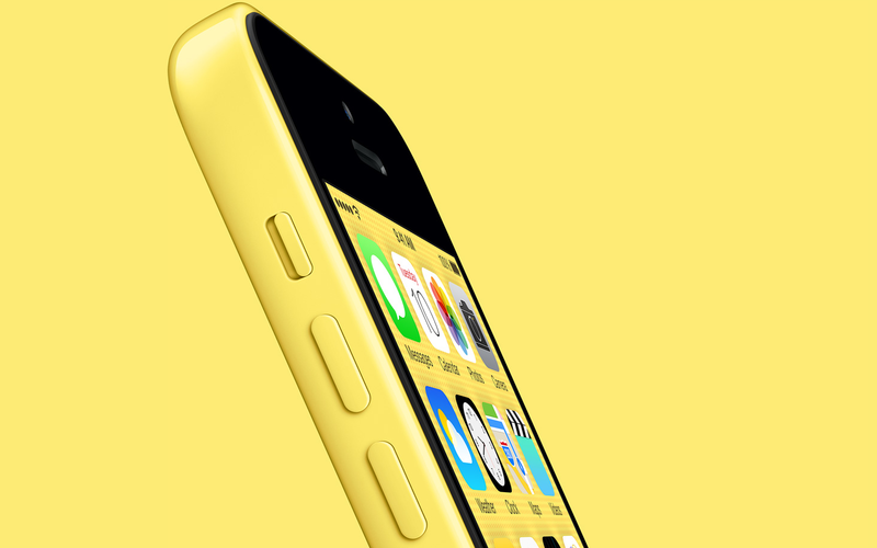 yellow iPhone 5c yellow background