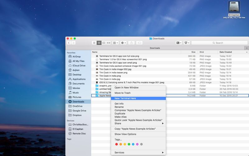 TermHere 1.0 for OS X Mac screesnhot 002