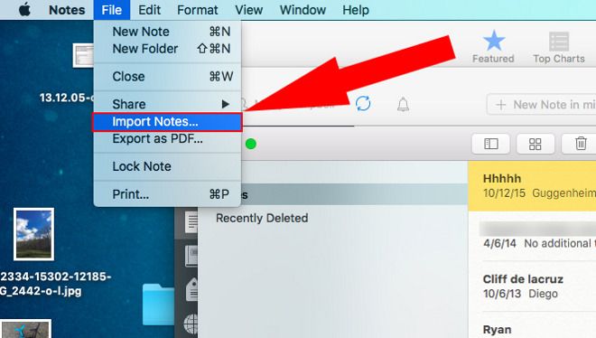 OS X 10.11.4 El Capitan Notes importe la capture d