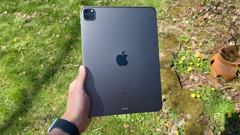 iPad Pro being held by a male