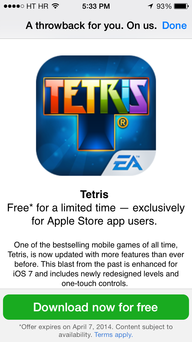 Apple Store app (Tetries freebie 002)