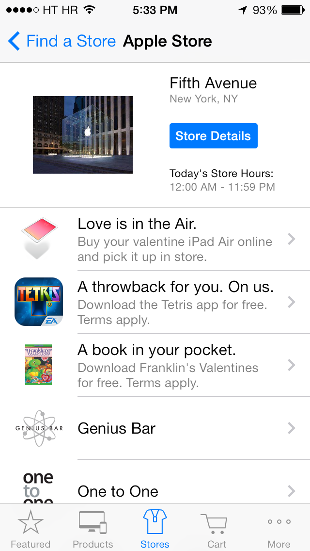 Apple Store app (Tetries freebie 001)