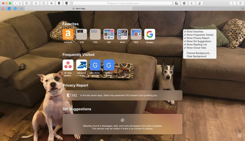 A Mac screenshot showing Safari