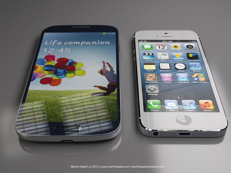 Size comparison (Galaxy S4 vs iPhone 5, Martin Hajek 003)