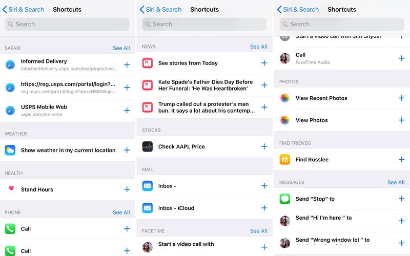 Recommended Shortcuts
