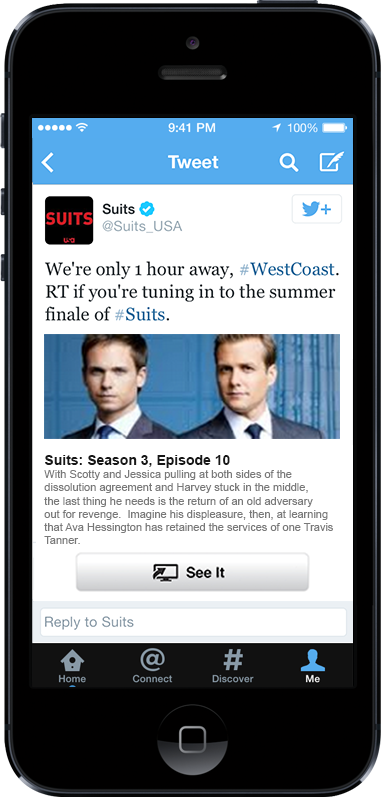 Twitter (See It, Comcast, Suits)