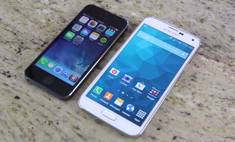 galaxy s5 iphone 5s