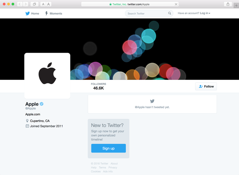 Apple Twitter Account