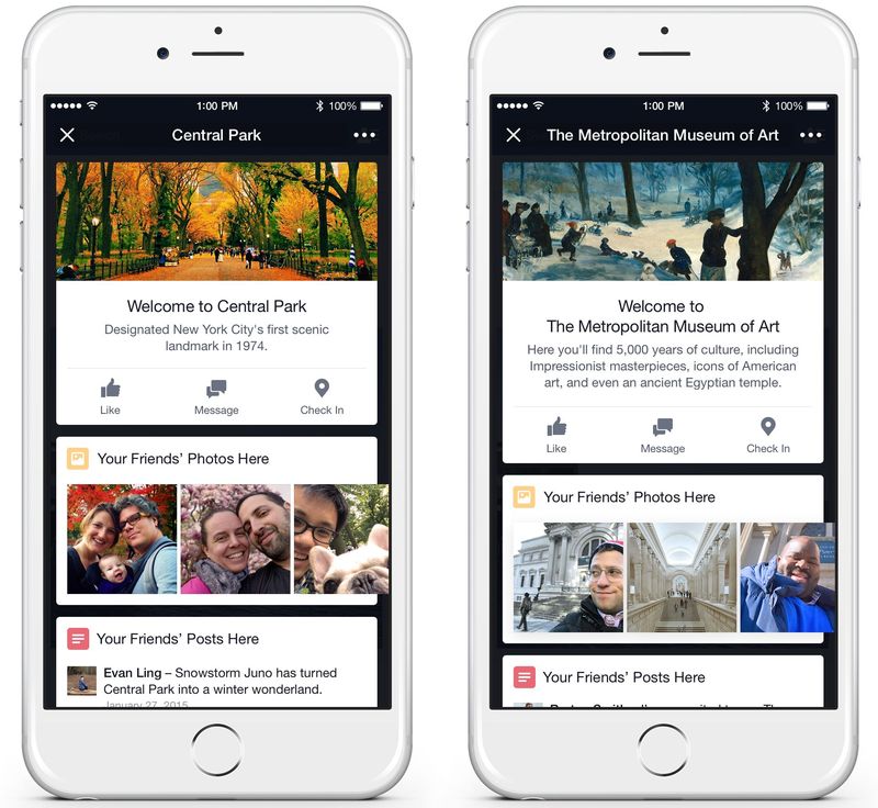 Facebook Place Tips iPhones screenshot 0001