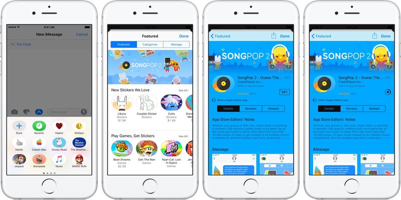 iOS 10 Messages télécharger des applications Capture d