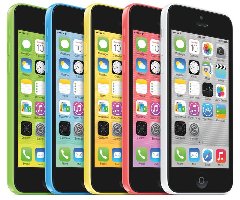 iPhone 5c (family, gree, blue, yellow, red, white)
