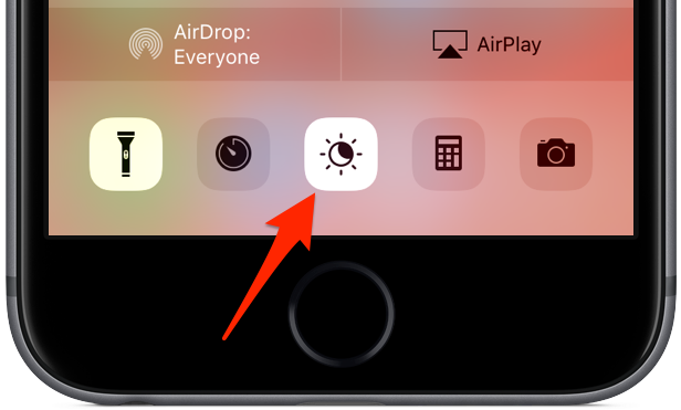 iOS 9.3 Night Shift Control Center bascule iPhone capture d