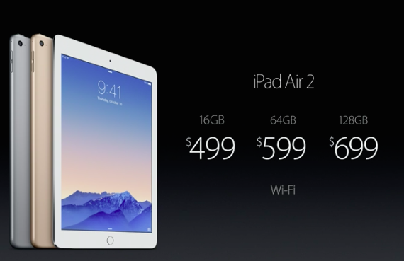 ipad air 2 wifi price