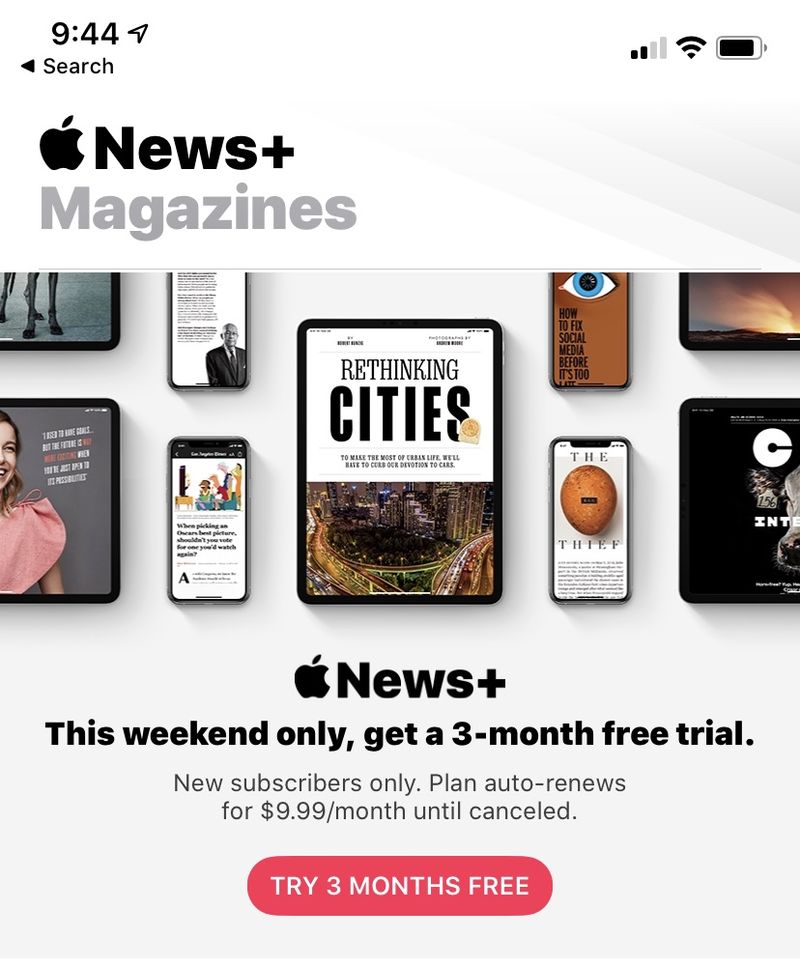 Apple News+ Deal
