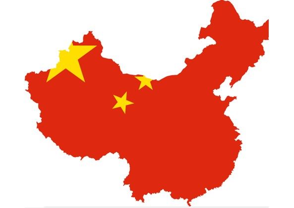 China flag map
