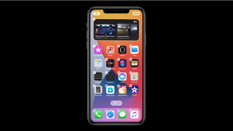 Widgets Smart Stack sur iPhone - Exemple d