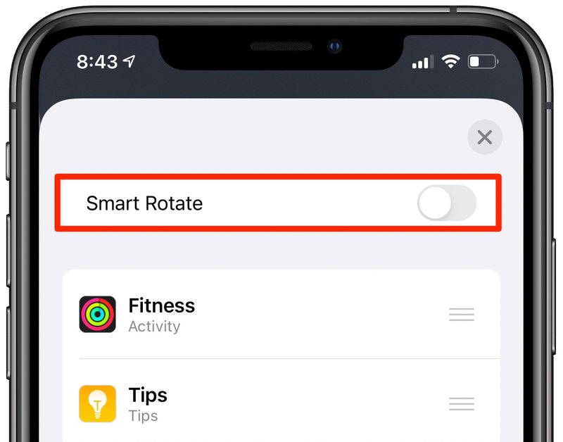 Rotation intelligente désactivée
