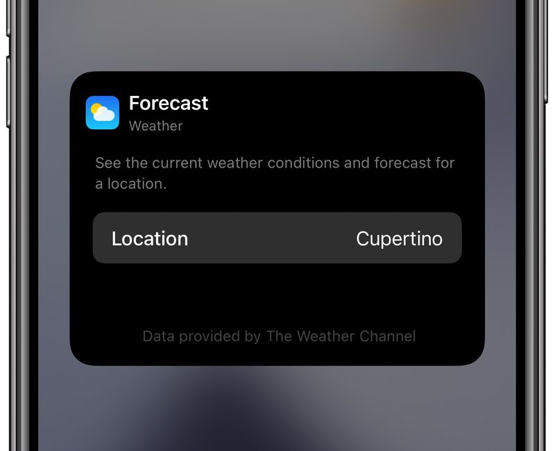 Personnalisation du widget Météo