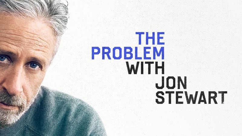 Poster artwork for the Apple TV+ talk show “The Problem with Jon Stewart”