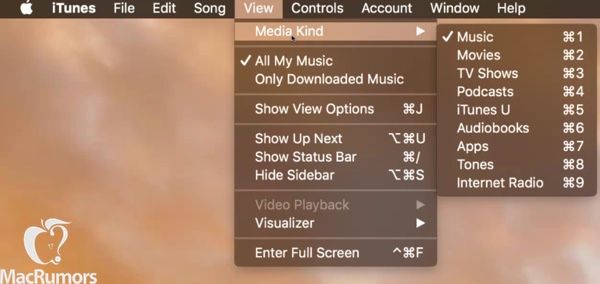 iTunes 12.4 simpler menus MacRumors leak 003