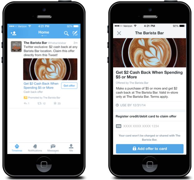 Twitter Offers (iPhone screenshot 001)
