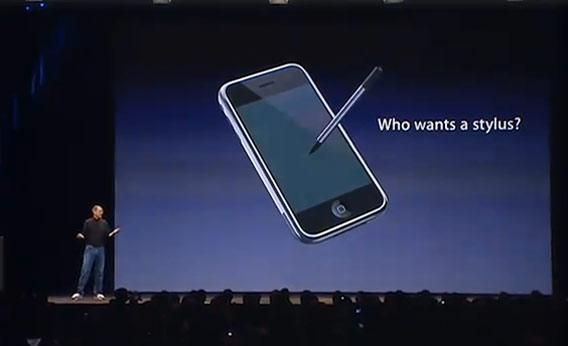 steve jobs who wants a stylus