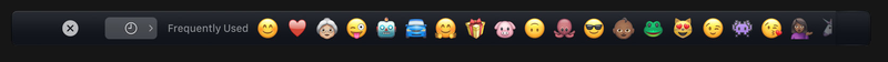 Emojis de la barre tactile
