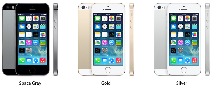 Couleurs iPhone 5s