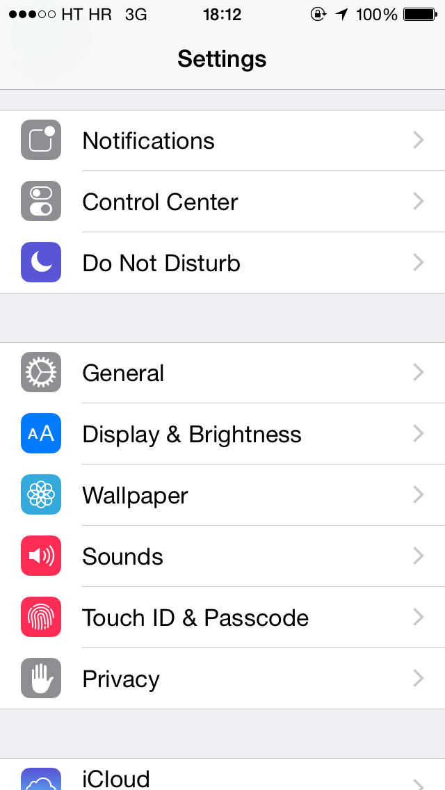 iOS 8 (Settings, Do Not Disturb 001)