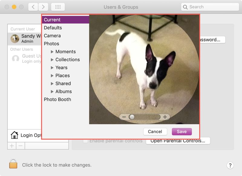 Personnaliser les images de profil Mac