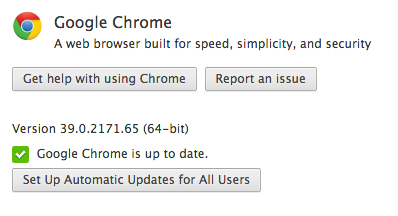 Google Chrome for Mac 64-bit (About screenshot)