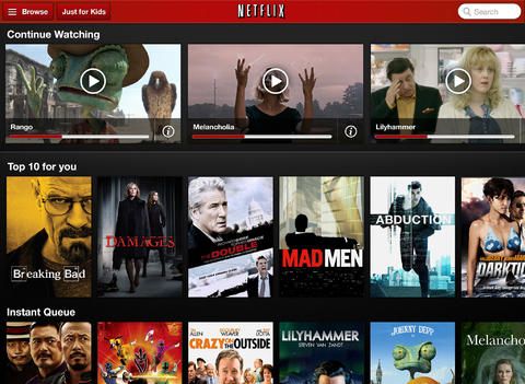 Netflix 5.3 for iOS (iPad screenshot 001)
