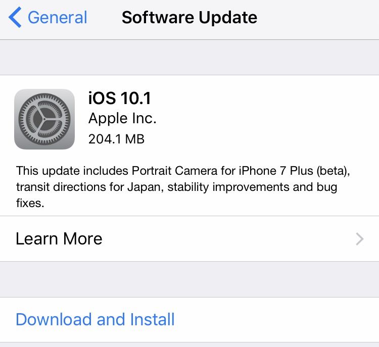 ios 10.1