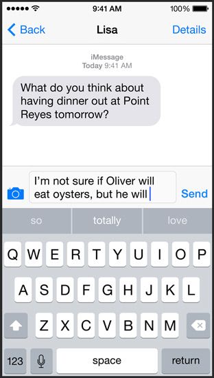 iOS 8 QuickType (Messages 001)