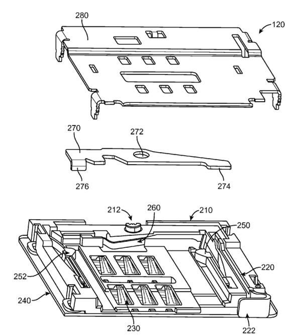 Apple patent (Mini-sim connector, drawing 001)