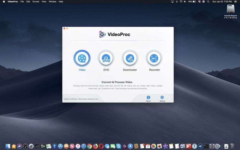 Convert iPhone HEVC to H.264 - VideoProc step 1
