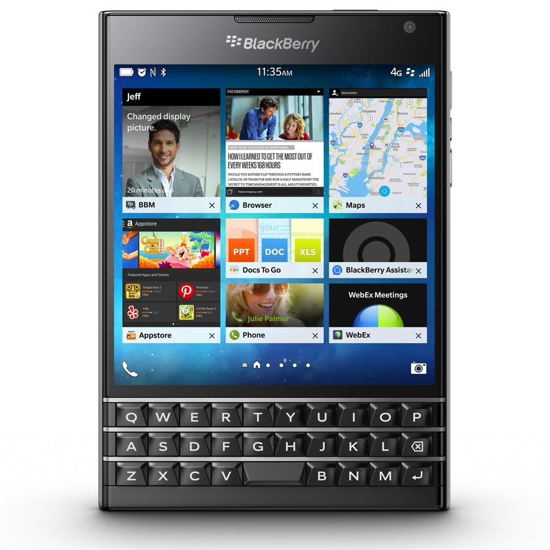 BlackBerry Passport (black, front)