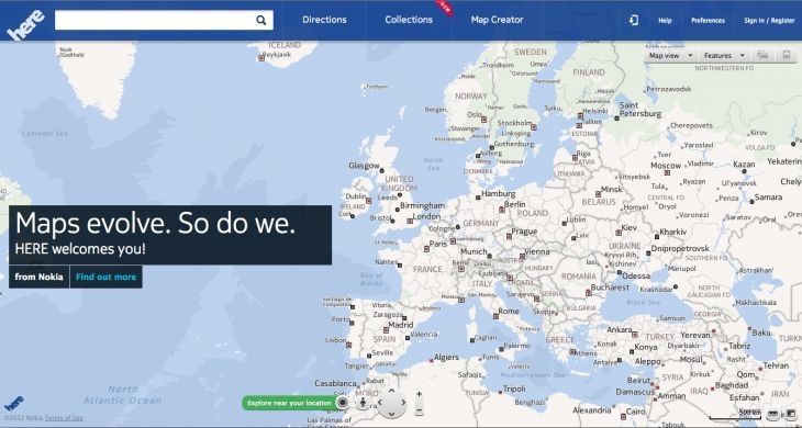 Nokia Here (Maps, web browser)
