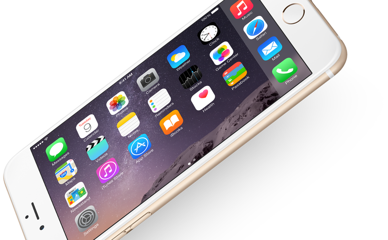 iPhone 6 ladscape home screen sideway