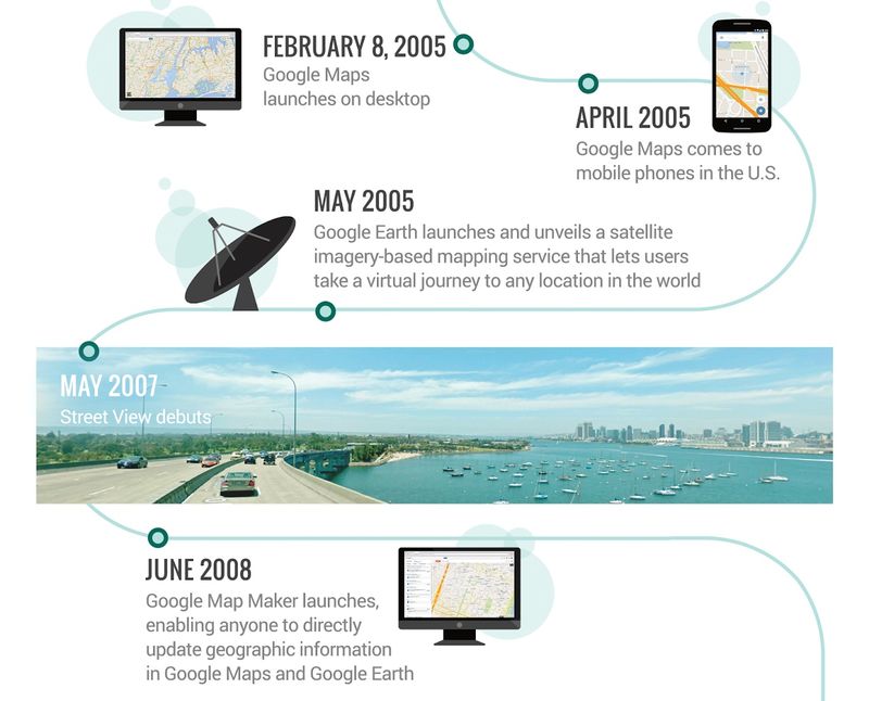 Google Maps turns 10 infographic 001