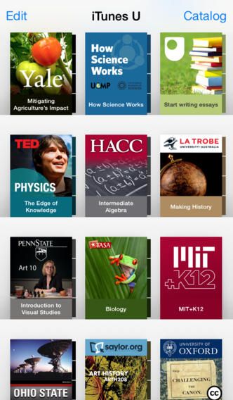 iTunes U 1.4 for iOS (iPhone screenshot 001)