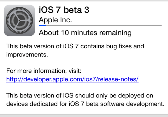 beta 3 ios 7