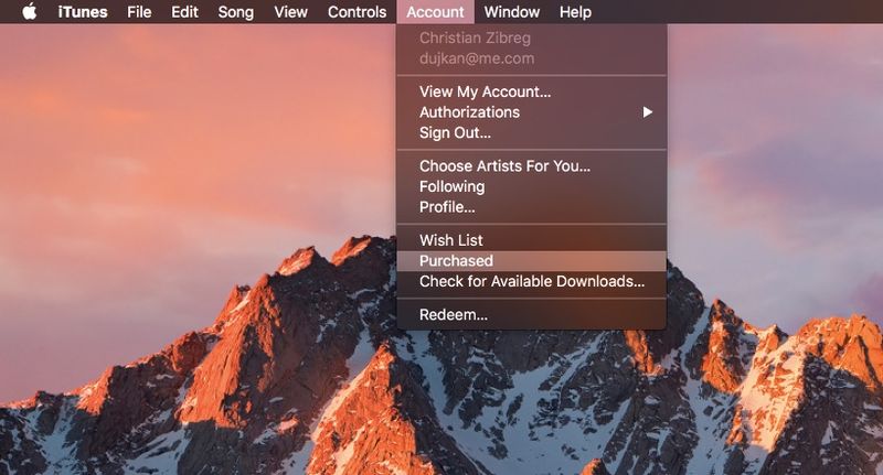Musique achetée sur iTunes